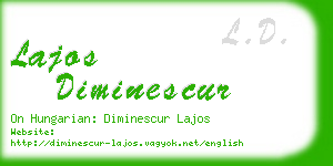 lajos diminescur business card